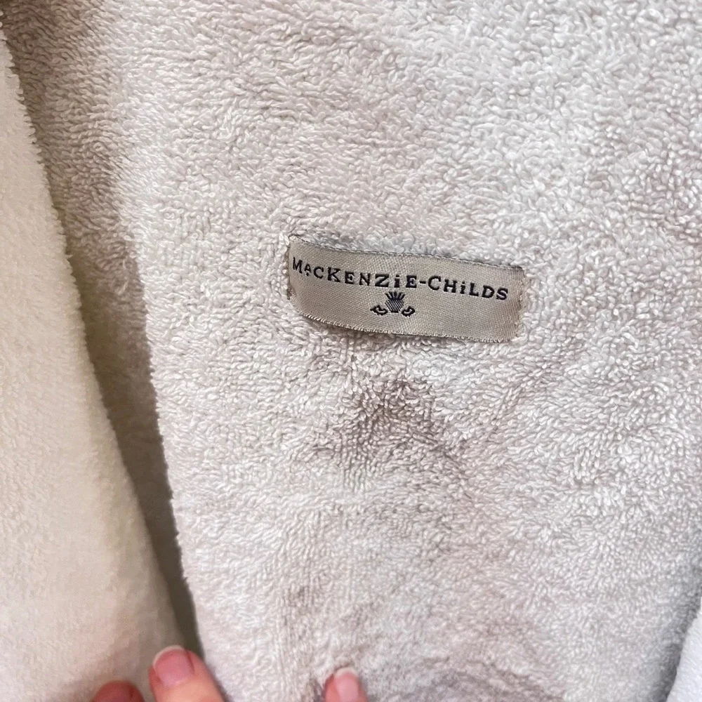 MacKenzie-Childs Kids Cotton Tail Hooded Poncho White Terry Bunny‎ Bath Wrap